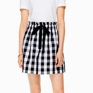 Kate Spade Broome Street Gingham Drawstring Skirt